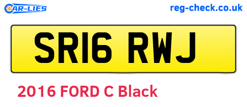 SR16RWJ are the vehicle registration plates.