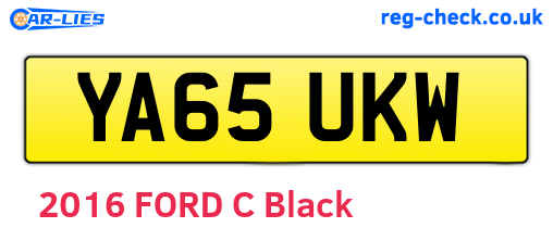 YA65UKW are the vehicle registration plates.