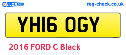 YH16OGY are the vehicle registration plates.