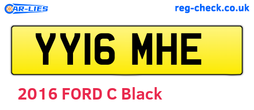 YY16MHE are the vehicle registration plates.