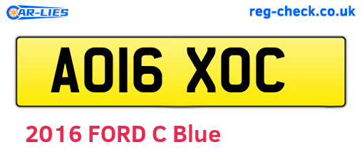 AO16XOC are the vehicle registration plates.