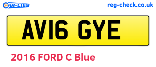 AV16GYE are the vehicle registration plates.