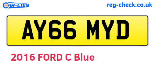 AY66MYD are the vehicle registration plates.