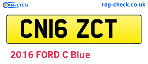 CN16ZCT are the vehicle registration plates.