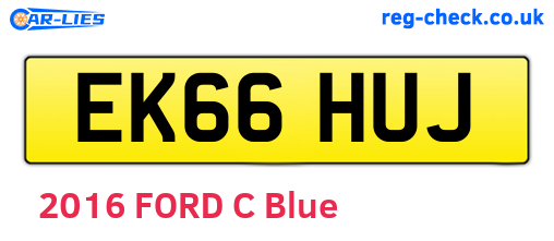 EK66HUJ are the vehicle registration plates.