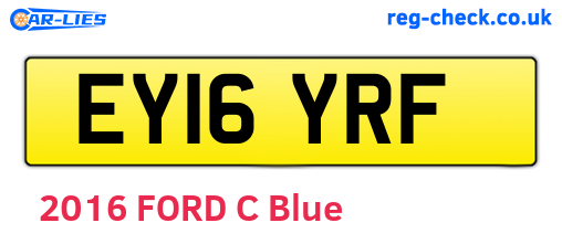 EY16YRF are the vehicle registration plates.