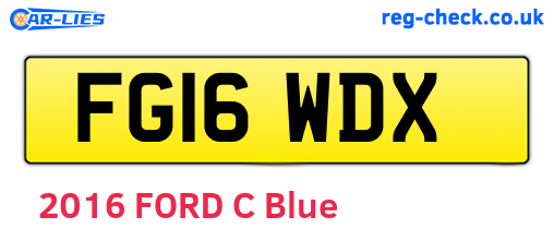 FG16WDX are the vehicle registration plates.