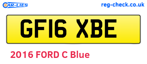 GF16XBE are the vehicle registration plates.