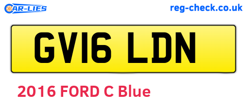 GV16LDN are the vehicle registration plates.