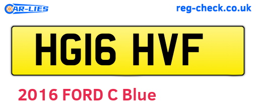 HG16HVF are the vehicle registration plates.
