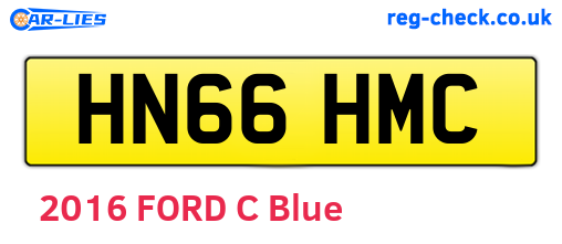 HN66HMC are the vehicle registration plates.
