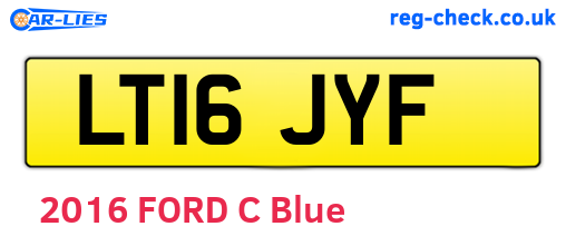 LT16JYF are the vehicle registration plates.