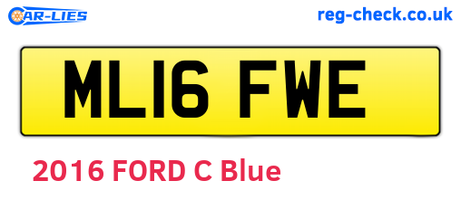 ML16FWE are the vehicle registration plates.