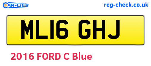 ML16GHJ are the vehicle registration plates.