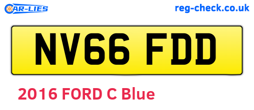 NV66FDD are the vehicle registration plates.