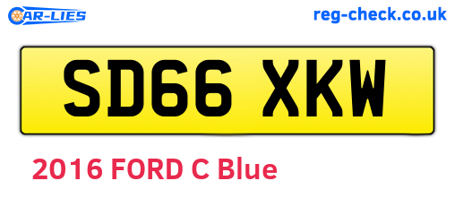 SD66XKW are the vehicle registration plates.