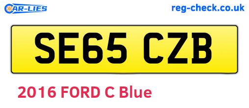 SE65CZB are the vehicle registration plates.