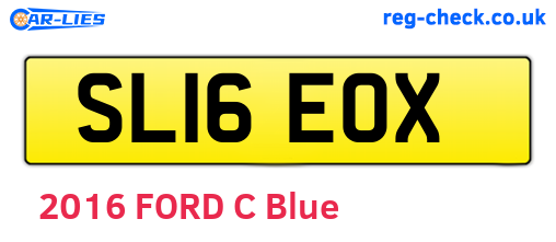 SL16EOX are the vehicle registration plates.