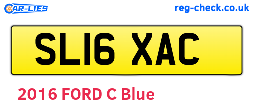 SL16XAC are the vehicle registration plates.