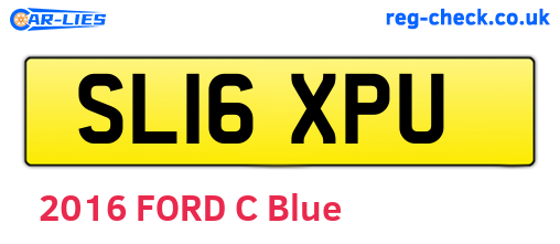 SL16XPU are the vehicle registration plates.