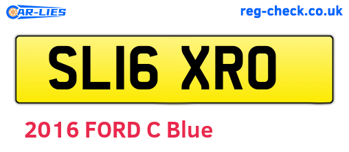 SL16XRO are the vehicle registration plates.