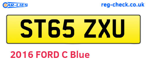 ST65ZXU are the vehicle registration plates.