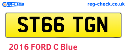 ST66TGN are the vehicle registration plates.