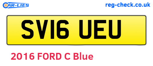 SV16UEU are the vehicle registration plates.