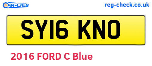 SY16KNO are the vehicle registration plates.