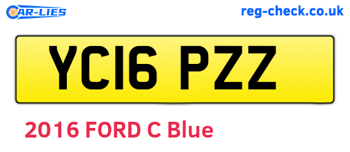 YC16PZZ are the vehicle registration plates.