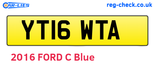 YT16WTA are the vehicle registration plates.