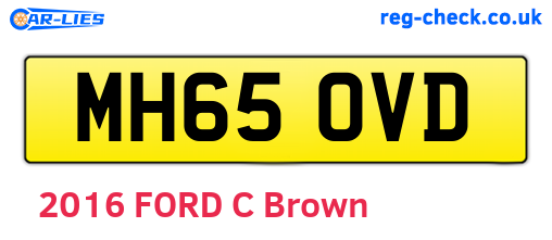MH65OVD are the vehicle registration plates.
