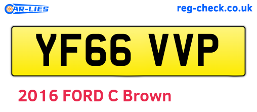 YF66VVP are the vehicle registration plates.