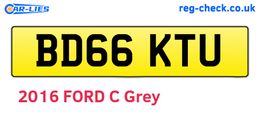 BD66KTU are the vehicle registration plates.