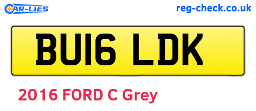 BU16LDK are the vehicle registration plates.