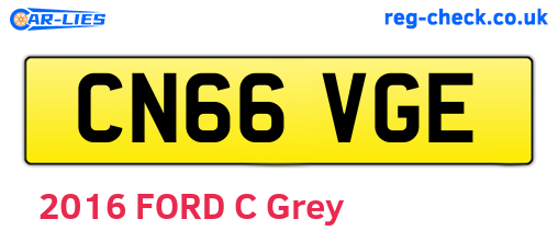 CN66VGE are the vehicle registration plates.