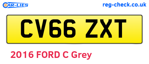 CV66ZXT are the vehicle registration plates.