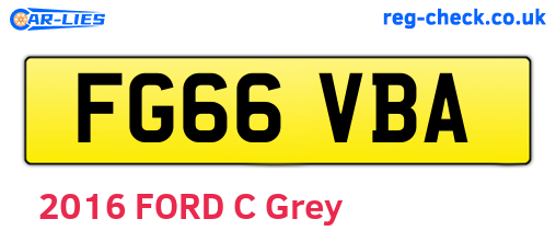 FG66VBA are the vehicle registration plates.