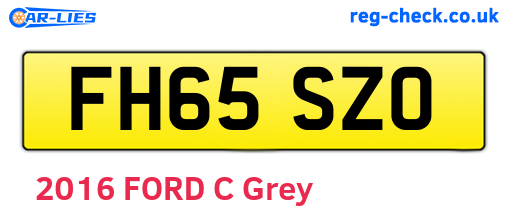 FH65SZO are the vehicle registration plates.