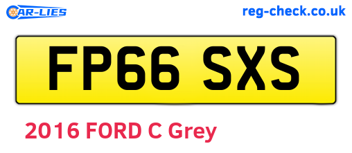FP66SXS are the vehicle registration plates.