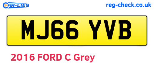 MJ66YVB are the vehicle registration plates.