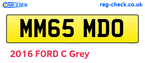 MM65MDO are the vehicle registration plates.