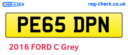 PE65DPN are the vehicle registration plates.