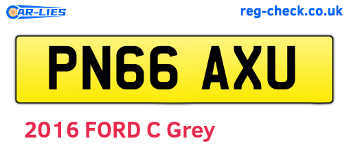 PN66AXU are the vehicle registration plates.