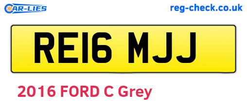 RE16MJJ are the vehicle registration plates.