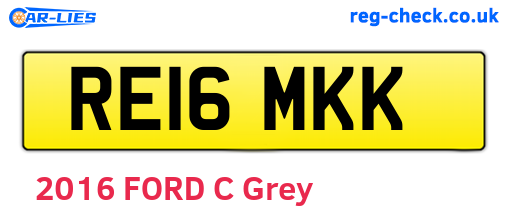 RE16MKK are the vehicle registration plates.
