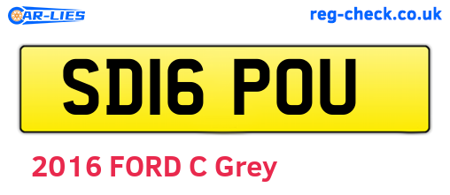 SD16POU are the vehicle registration plates.