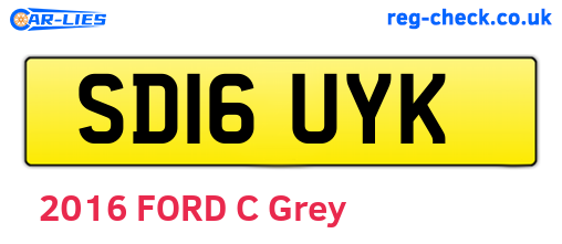 SD16UYK are the vehicle registration plates.