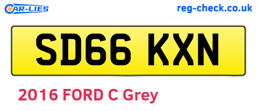 SD66KXN are the vehicle registration plates.