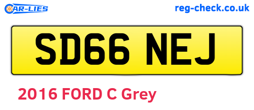 SD66NEJ are the vehicle registration plates.
